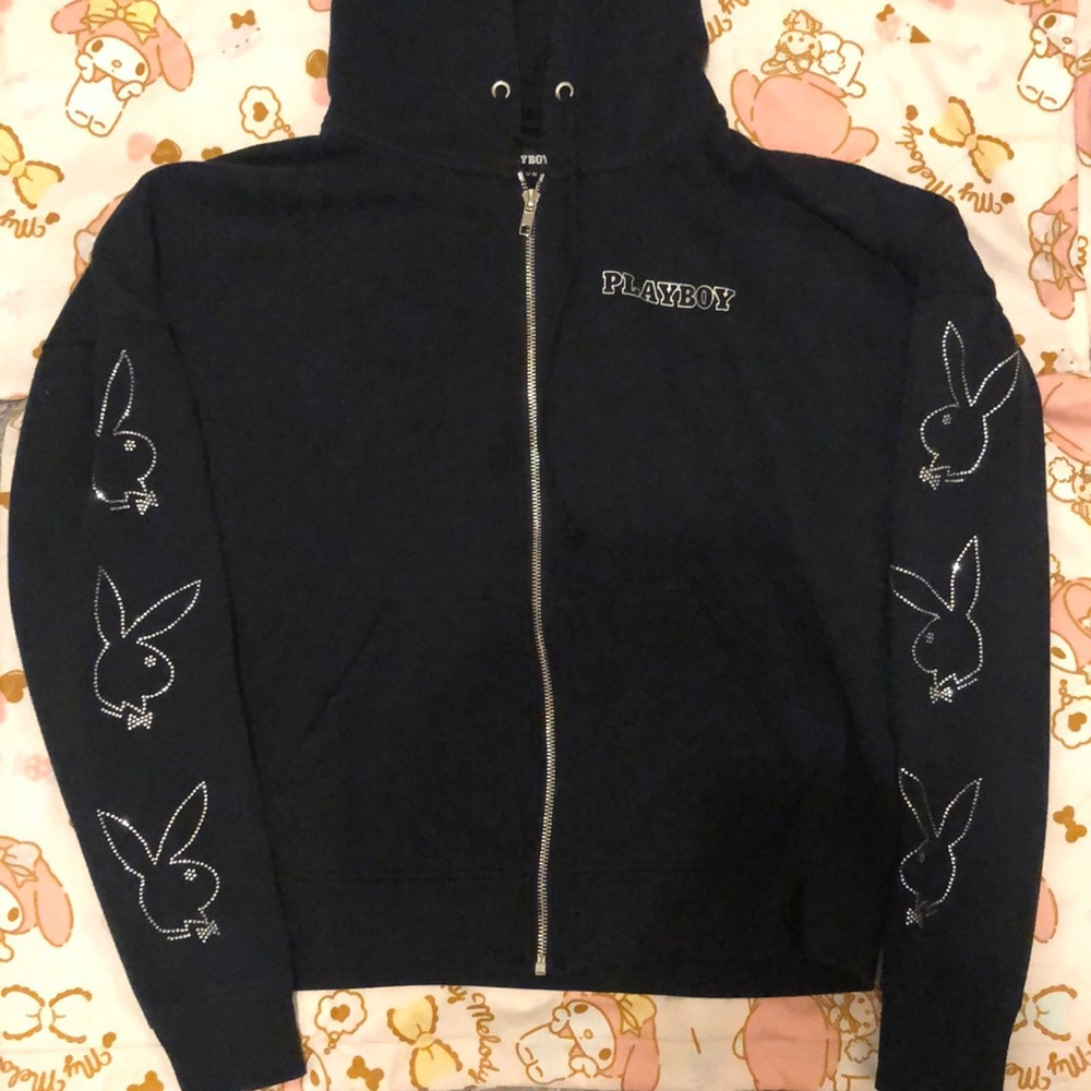 pacsun x playboy rhinestone hoodie